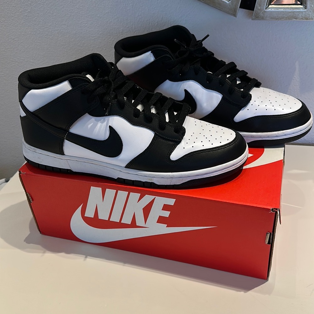 Nike Dunks Mid, Panda, worn maybe 10 times if that.